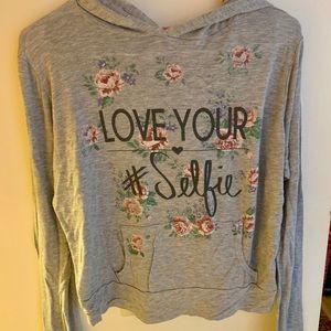 Long sleeve hooded shirt